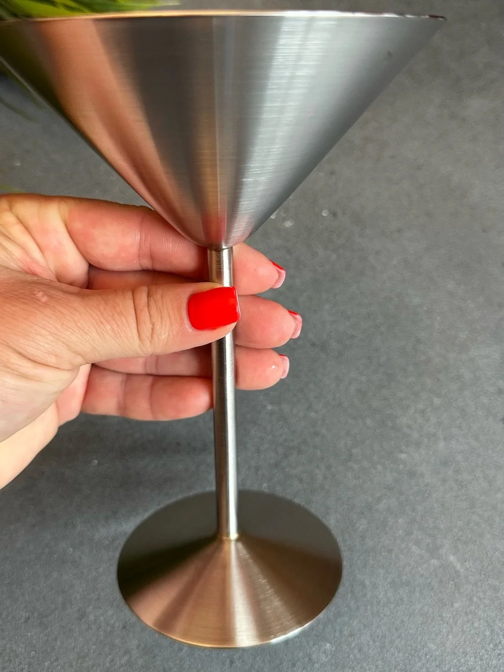 Stainless Steel Martini Glass - Silver
